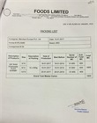 Packing List (Shrimp)